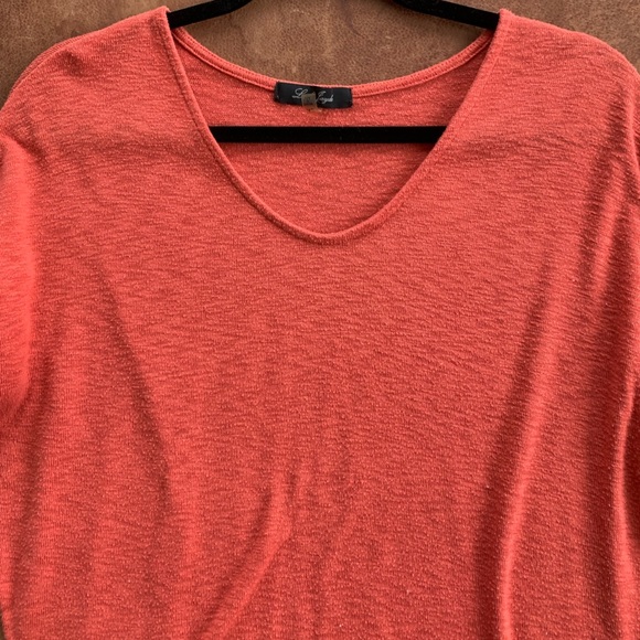 Laila Jayde "Bowie 3/4 Sleeve Dolman Knit Top", Coral, Women's XS - Picture 4 of 12